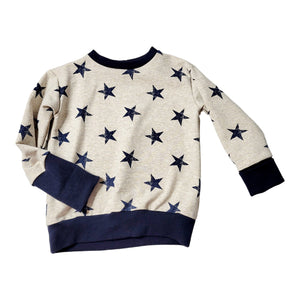 Navy Stars Crewneck