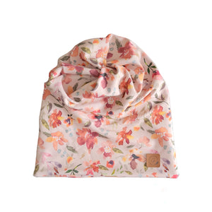 3n1 Beanie - Rose Taupe Floral